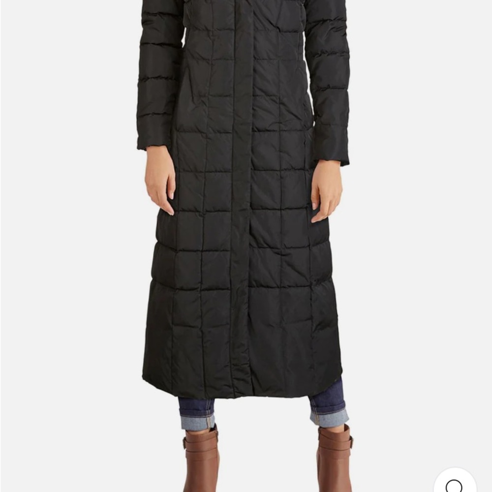 Cole Haan Signature size small black down winter maxi coat.